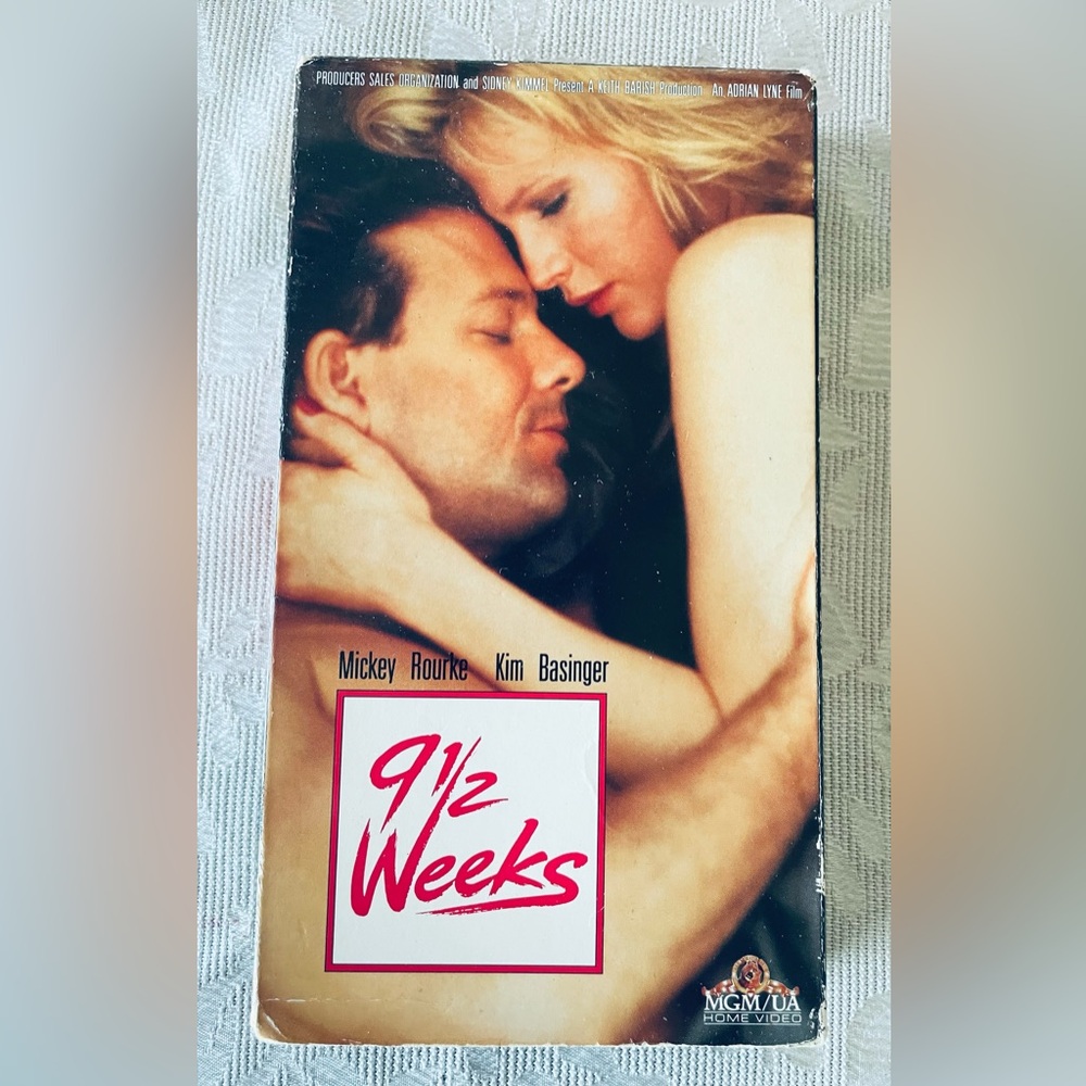 9 1/2 Weeks VHS movie nine 1/2 Mickey Rourke Kim Bassinger